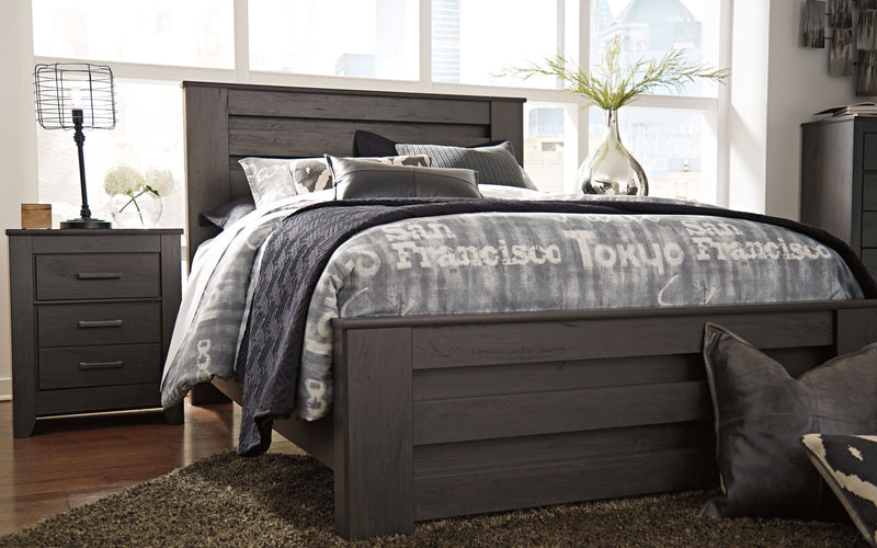 Brinxton - King Panel Bed - Gray Dark