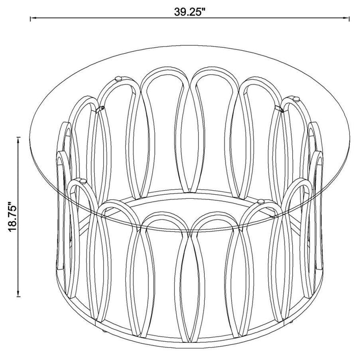 Monett - Round Glass Top Table