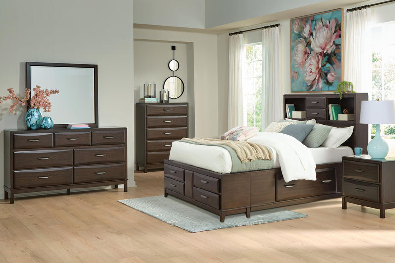 Vanmore - Full Storage Bed - Dark Brown