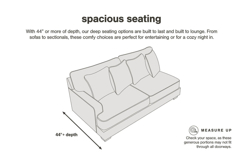 Regent Park - Loveseat 2 Pc Sectional - Pewter