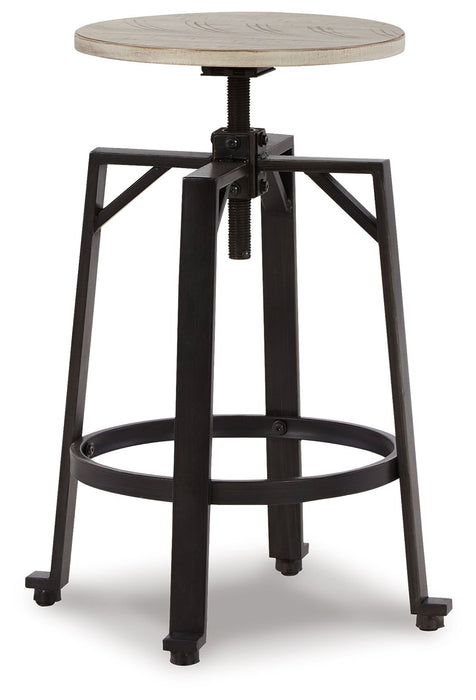 Karisslyn - Swivel Stool (Set of 2) - Whitewash / Black