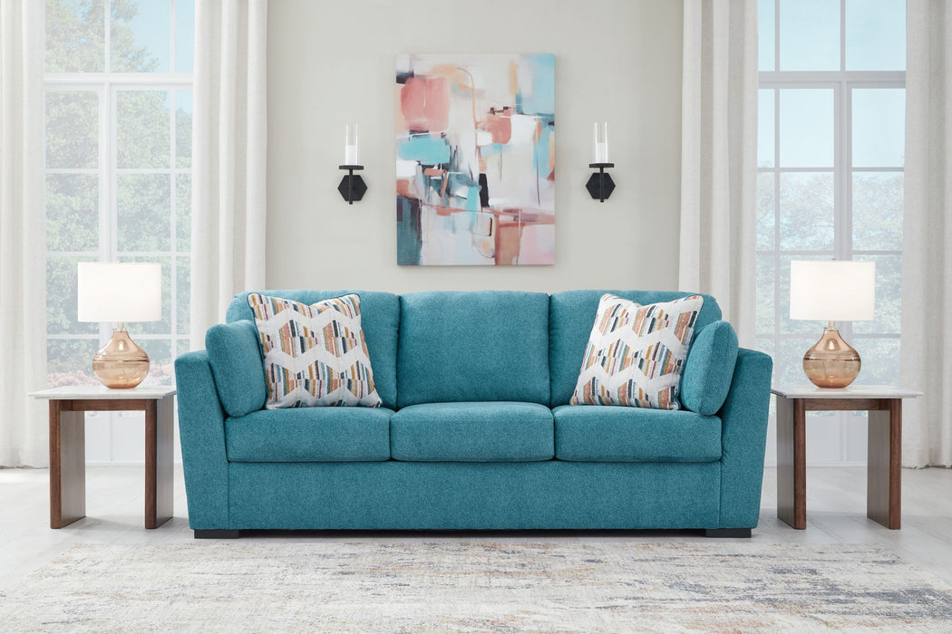 Keerwick - 4 Pc. - Sofa, Loveseat, Chair And A Half, Ottoman - Teal
